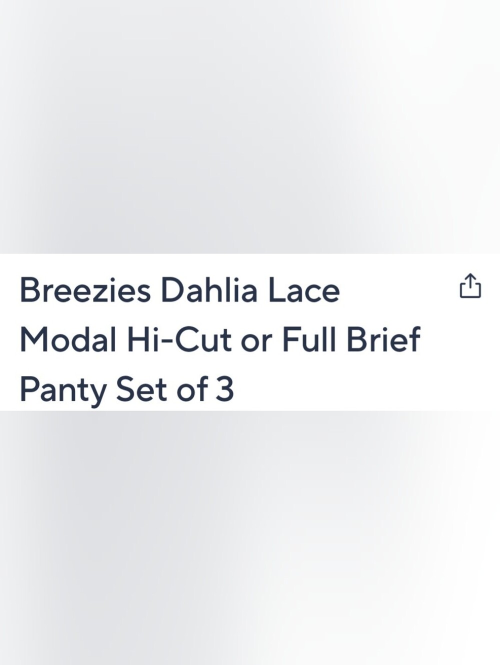 NEW BEEEZIES Dahlia Lace Modal. Panty Set. Size M. 3 Colors. - Picture 3 of 3